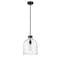 Z-Lite Pearson 1 Light Pendant, Matte Black And Clear Seedy 817-9MB - alternate 6